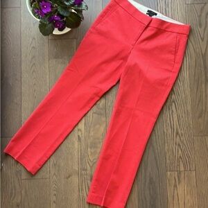 J crew Campbell Capri pants slacks Bright Red Women's size 4